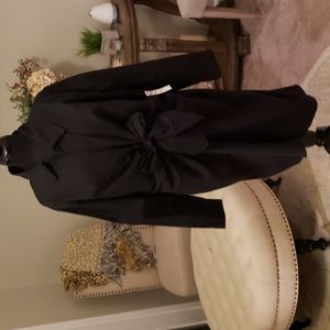 Black dress tie in front